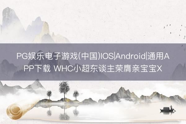 PG娱乐电子游戏(中国)IOS|Android|通用APP下载 WHC小超东谈主荣膺亲宝宝X