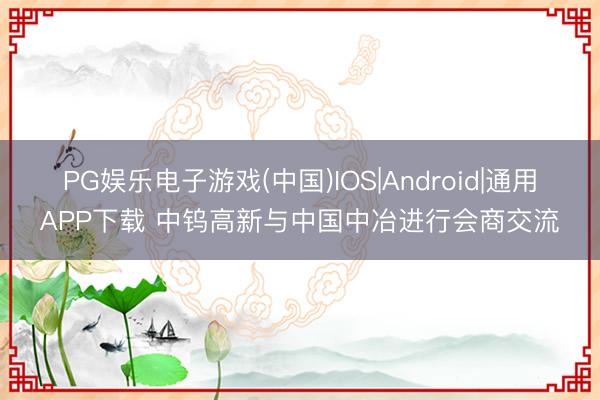 PG娱乐电子游戏(中国)IOS|Android|通用APP下载 中钨高新与中国中冶进行会商交流