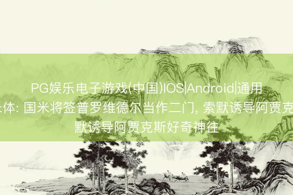 PG娱乐电子游戏(中国)IOS|Android|通用APP下载 米体: 国米将签普罗维德尔当作二门， 索默诱导阿贾克斯好奇神往